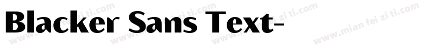 Blacker Sans Text字体转换